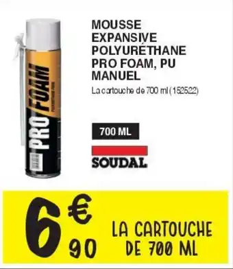 Chretien Matériaux Mousse expansive polyurethane pro foam pu manuel offre