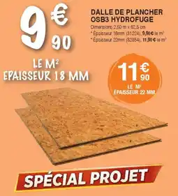 Chretien Matériaux Dalle de plancher osb3 hydrofuge offre