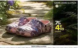 Carrefour Drive Tex - sabots adulte ou enfant offre