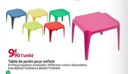Mr Bricolage Table de jardin pour enfant offre