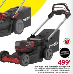 Mr Bricolage Tondeuse sans fil tractée 20V System offre