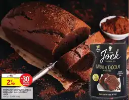 Intermarché Jock - preparation pour bâteau moelleau au chocolat offre