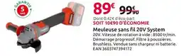 Mr Bricolage Meuleuse sans fil 20V System offre