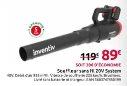 Mr Bricolage Souffleur sans fil 20V System offre