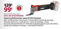 Mr Bricolage Outil multifonction sans fil 20V System offre