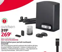 Mr Bricolage AVIDSEN Motorisation pour portail coulissant Orea550 offre