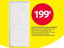 Mr Bricolage Porte d'entrée en acier Madrid offre