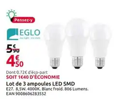 Mr Bricolage Lot de 3 ampoules led smd offre