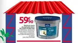 Mr Bricolage Peinture murs et plafonds blanc 10L Esprit Kréol mat Soit 5€99 le litre. Rendement environ 100 m². Finition mat. offre