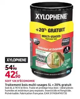 Mr Bricolage XYLOPHENE Traitement bois multi-usagesL+ 20% gratuit offre