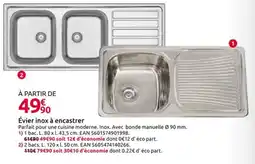Mr Bricolage Évier inox à encastrer offre