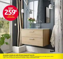 Mr Bricolage Ensemble meuble de salle de bain suspendu Tenerife offre