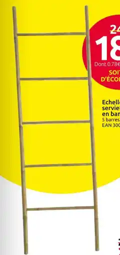 Mr Bricolage Echelle serviette en bambou offre