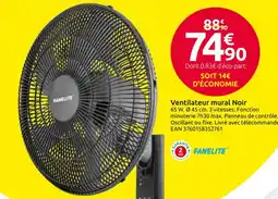 Mr Bricolage Ventilateur mural Noir offre