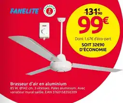 Mr Bricolage Brasseur d'air en aluminium offre