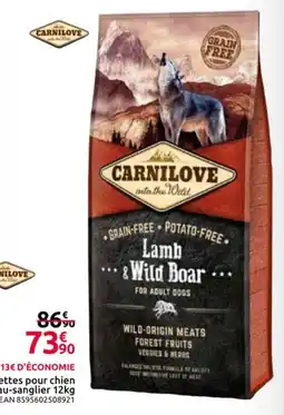 Mr Bricolage CARNILOVE Croquettes pour chien agneau-sanglier offre