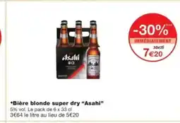 Monop' ASAHI Bière blonde super dry offre