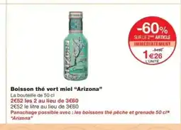 Monop' Boisson thé vert miel offre