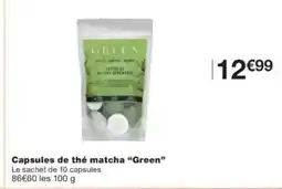 Monop' GREEN Capsules de thé matcha offre