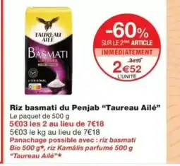 Monop' TAUREAU AILÉ Riz basmati du Penjab offre