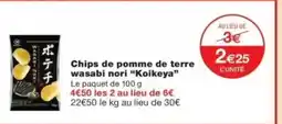 Monop' KOIKEYA Chips de pomme de terre wasabi nori offre