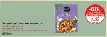 Monop' ISALI Plat cuisiné poulet tikka massala et riz offre