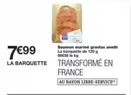 Monop' Saumon mariné gravlax aneth offre