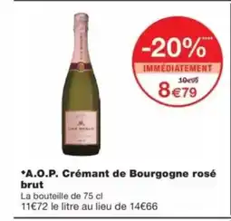 Monop' A.O.P. Crémant de Bourgogne rosé brut offre
