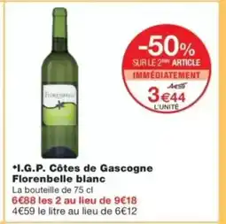 Monop' I.G.P. Côtes de Gascogne Florenbelle blanc offre