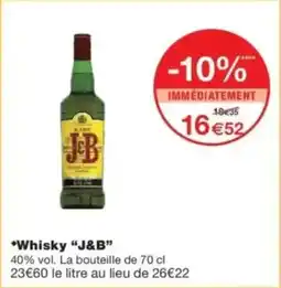 Monop' J&B Whisky offre