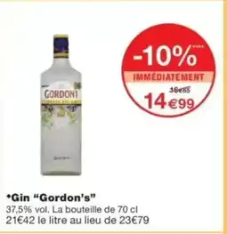 Monop' GORDONS Gin offre