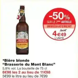 Monop' BRASSERIE DU MONT BLANC Bière blonde offre