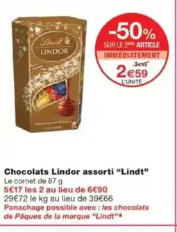 Monop' LINDT Chocolats Lindor assorti offre