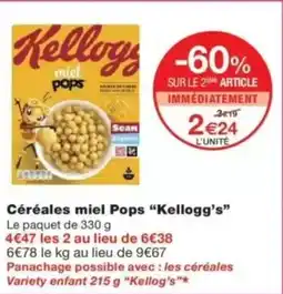 Monop' KELLOGG'S Céréales miel Pops offre