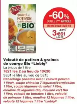 Monop' LIEBIG Velouté de potiron & graines de courge Bio offre