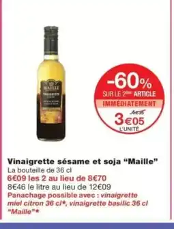 Monop' MAILLE Vinaigrette sésame et soja offre