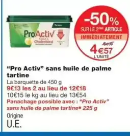 Monop' PRO ACTIV sans huile de palme tartine offre