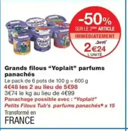 Monop' YOPLAIT Grands filous parfums panachés offre