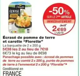 Monop' FLORETTE Écrasé de pomme de terre et carotte offre