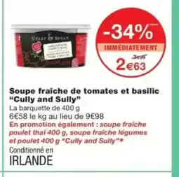 Monop' CULLY AND SULLY Soupe fraîche de tomates et basilic offre
