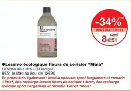 Monop' MAIA Lessive écologique fleurs de cerisier offre