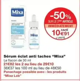 Monop' MIXA Sérum éclat anti taches offre
