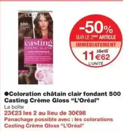 Monop' L'ORÉAL Coloration châtain clair fondant 500 Casting Crème Gloss offre