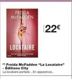 Monop' Freida McFadden La Locataire - Éditions City offre