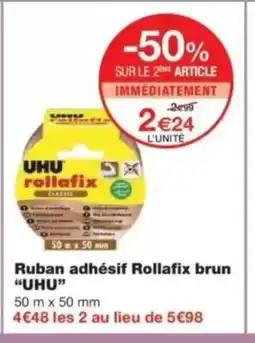 Monop' UHU Ruban adhésif Rollafix brun offre
