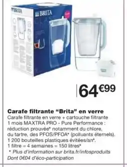 Monop' BRITA Carafe filtrante en verre offre