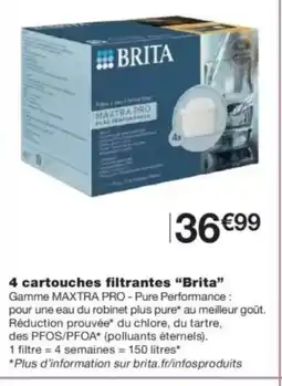 Monop' BRITA 4 cartouches filtrantes offre
