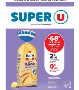 Super U HARRYS Brioche tranchee sans additif offre