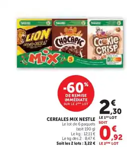 Super U Cereales mix nestle offre