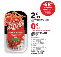 Super U AOSTE Les chiffonades offre